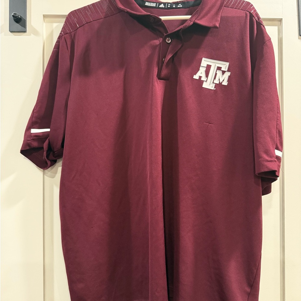 Texas A&M Adidas Maroon Polo Shirt